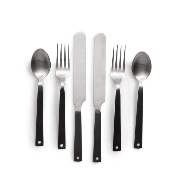 Barebones Living Barebones Flatware, Minimalist Modern Outdoor Utensils Polished, 2PK CKW-360